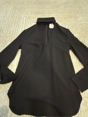 C/MEO Collective Black Long-Sleeve Mock Neck Tunic